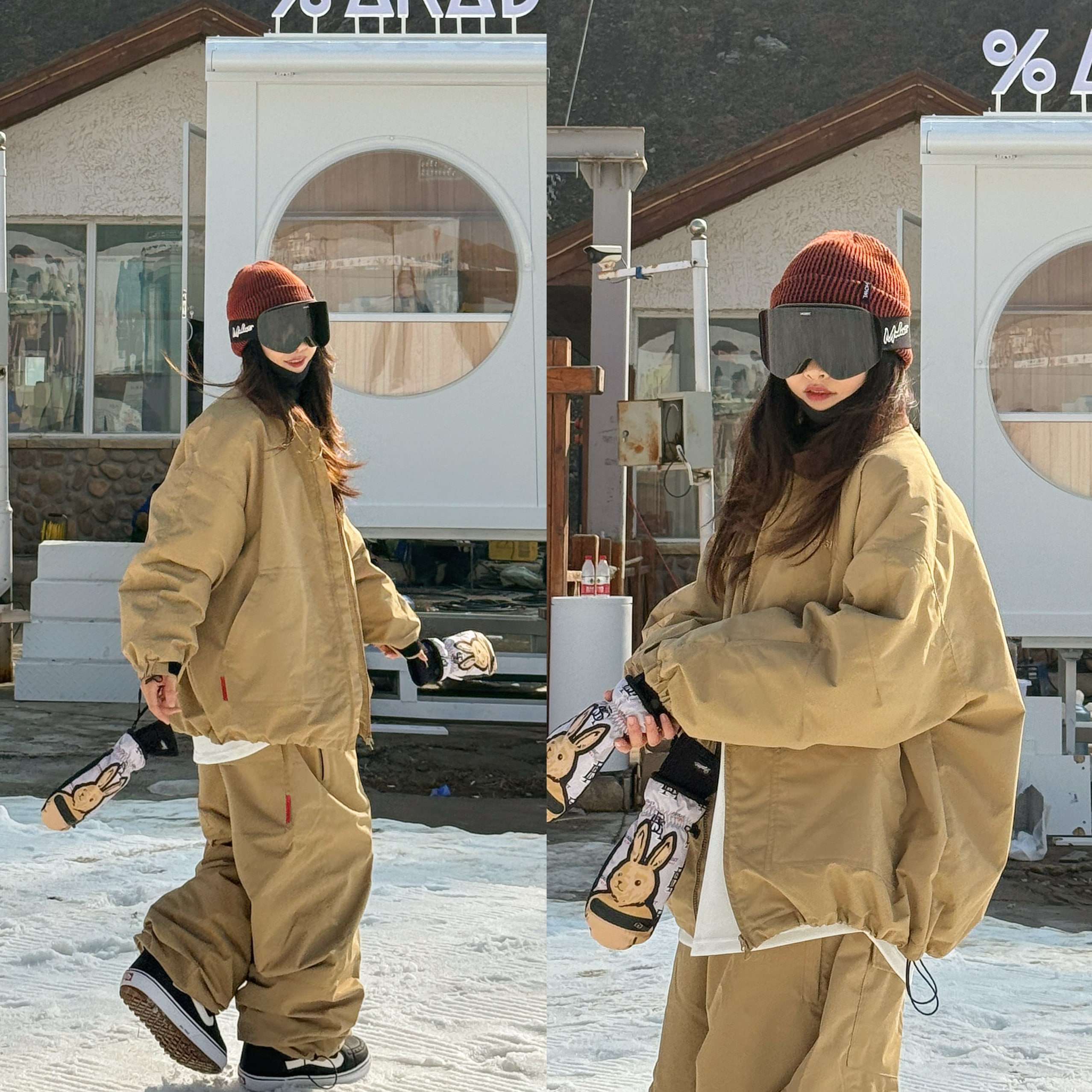 2024 2025 スノーボードウェア カーキ防水10000 上下セット レディース メンズ スキーウェア スノボウェア ジャケット アウター パーカー ロングパンツ 男女兼用 防水 防寒 21,081円