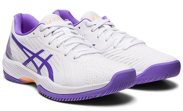 アシックス 1042A197-105-24.5 レディース テニスシューズ SOLUTION SWIFT FF オールコート（ホワイト×アメジスト・サイズ：24.5cm） 1042A19710524