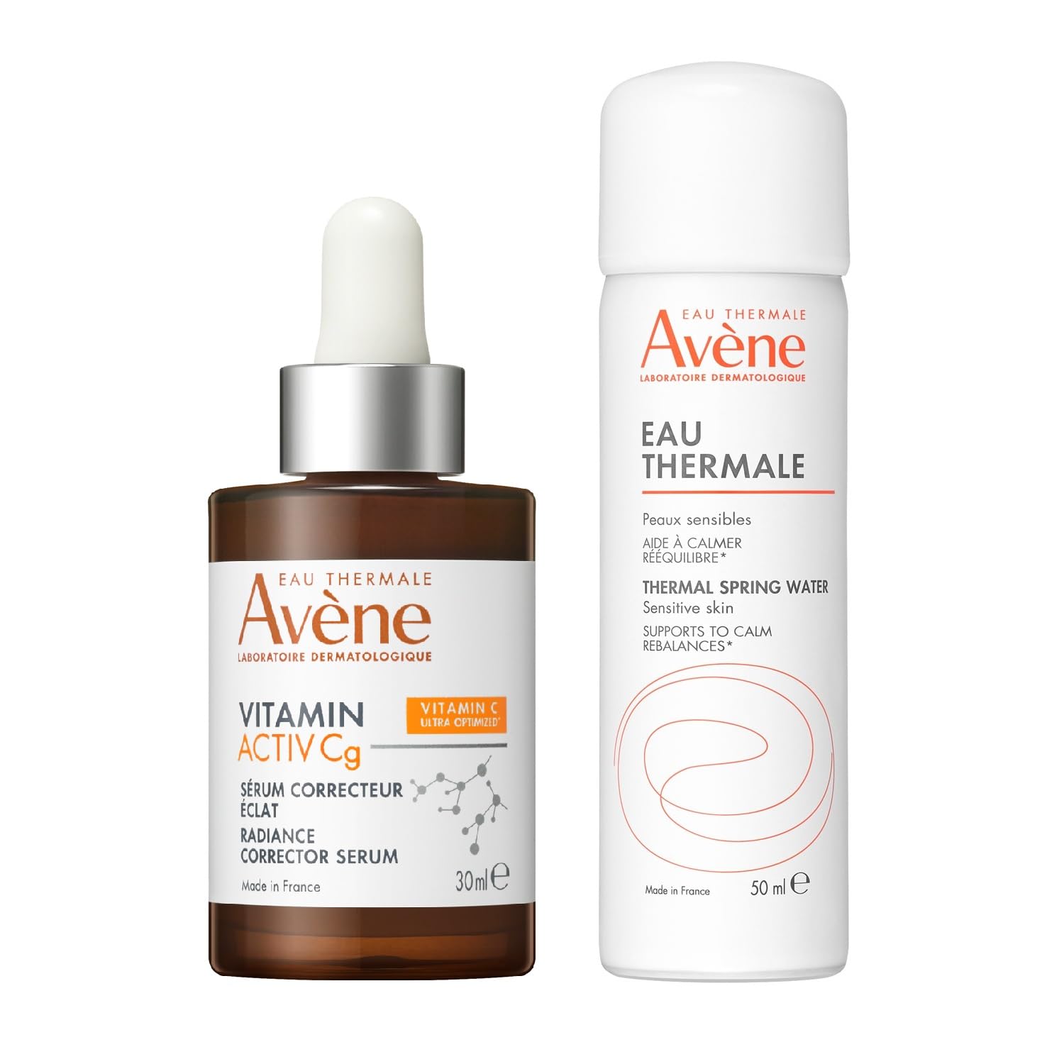 アベンヌ（Avene）体感セット Ｃ＋ ラディアンス セラム アベンヌウォーターつき 30mL 50g 美容液 化粧水 ジェル・リキッド状 スプレー エレガントなフローラルブーケの香り エイジングケア