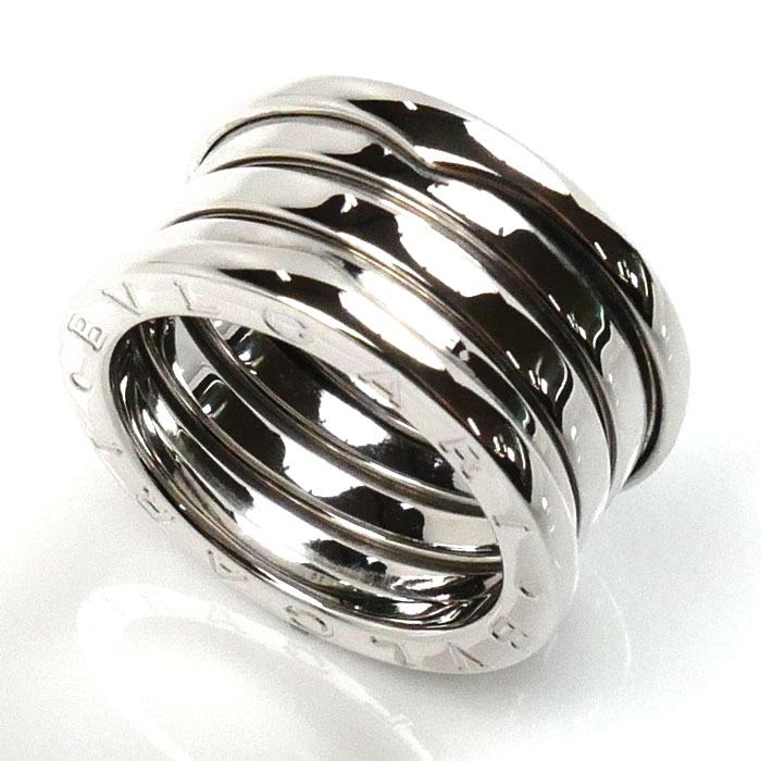 BVLGARI ブルガリ K18WG ホワイトゴールド B-ZERO1 ビーゼロワン 4バンド リング・指輪 323554 10号 51 9.8g ユニセックス 中古 美品