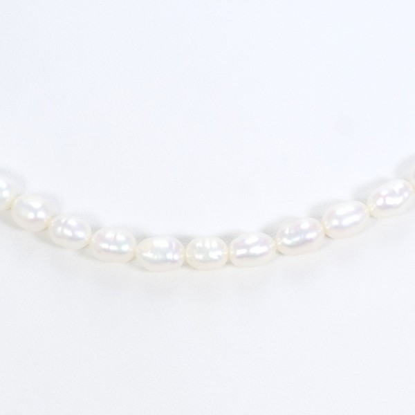 K14 14金 WG ホワイトゴールド ネックレス パール(真珠) 約43cm ジュエリー 中古