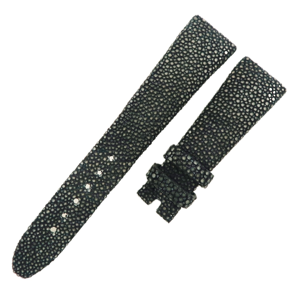 ブルガリ BVLGARI 腕時計パーツ ルチェア 33ｍｍ用 ガル―シャ バンド M ガルーシャ（エイ革） ブラック 純正 ベルト スティングレイ 18mm 黒 【中古】 7,704円