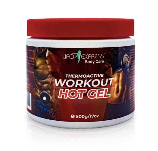 【Lipo Express ワークアウト ホット ジェル】500g ホットジェルクリーム ワークアウトやダイエットに　サーモアクティブホットジェル