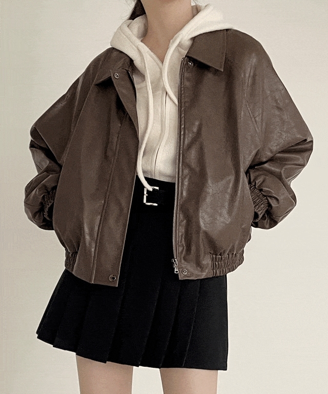 [ふわふわファー裏地！] フェローボアレザージャケット