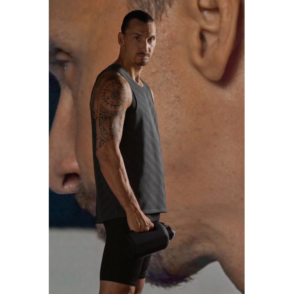 H&M ノースリーブスポーツトップレギュラーフィット DryMove ブラック/パターン