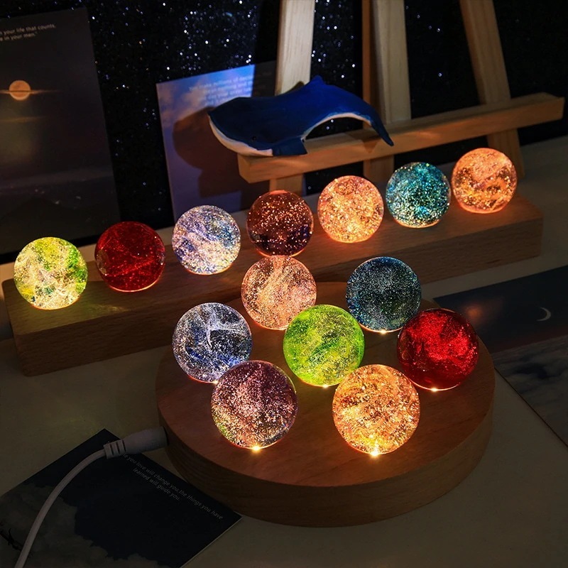 【自社生産】水晶玉 置物 おしゃれ 誕生日プレゼント女性 男性 人気 LED 7色 クリスタル ボール インテリア 間接照明 雰囲気作り オブジェ ベッドサイ ドランプ 癒しグッズ 寝室 ライト おし