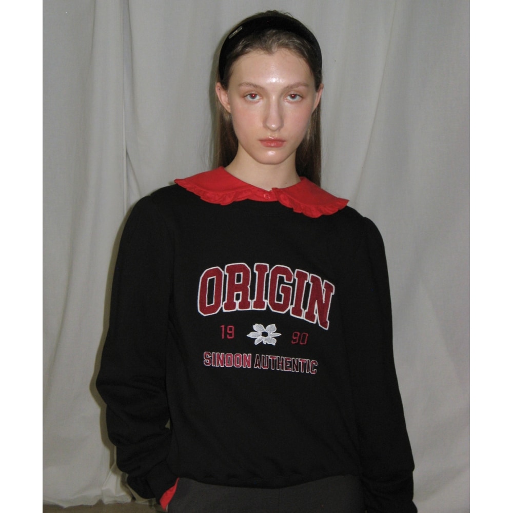 シヌーンオリジンパフスウェットシャツ (ブラック)