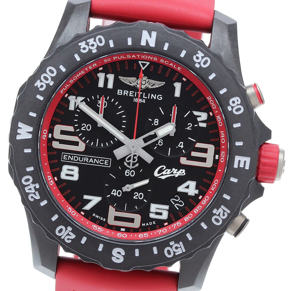 ブライトリング BREITLING X82310 エンデュランス プロ 広島東洋カープ限定 デイト クォーツ メンズ 極美品 箱・保証書付き_912419【中古】