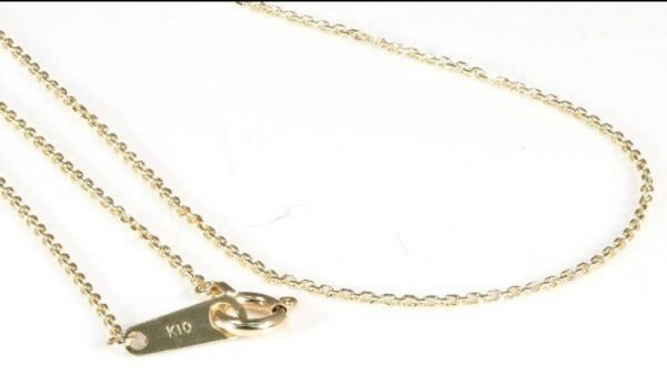 10金 無垢製 大人気 小豆チェーン ネックレス4面カットアズキ/0.25:40(