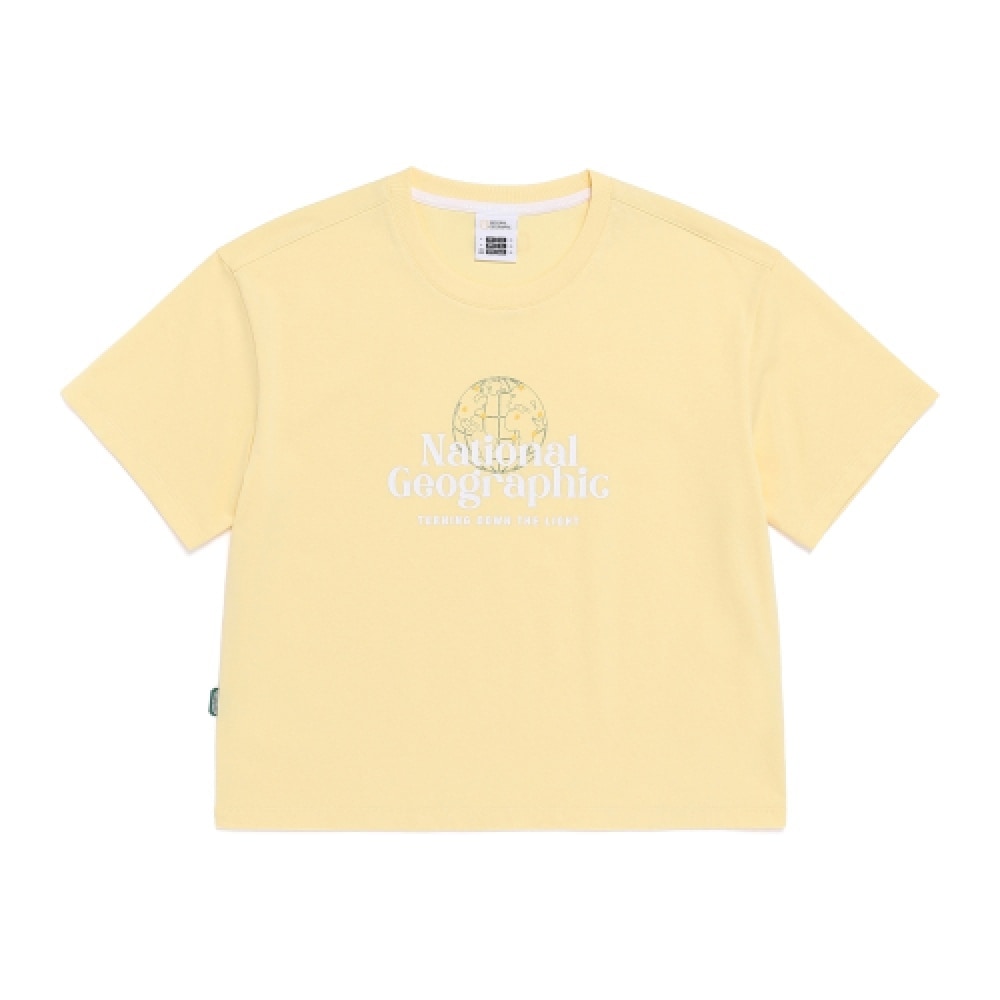 ナショナルジオグラフィック N262WTS971 女性用キャスターロゴセミクロップ半袖Tシャツペールイエロー