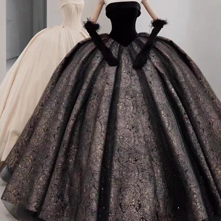 【2枚購入で 3oo円OFF！】女性ボーカル音楽のための黒いのテクスチャスカートソロパフォーマンスコスムベルカントアート試験ホストドレス