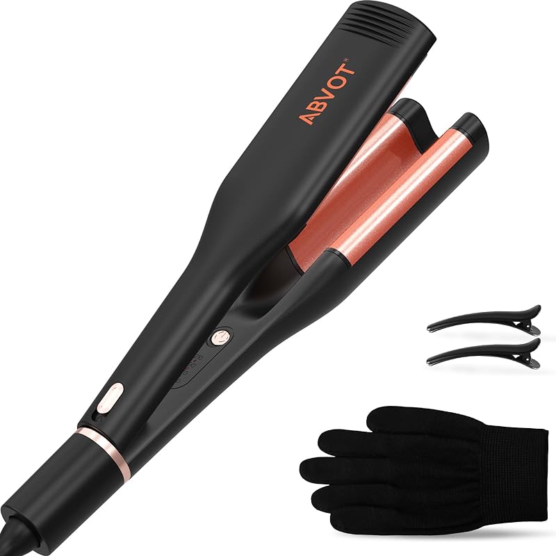 ABVOT 【深U型】ヘアアイロン カール 32 ウェーブアイロン 新年プレゼント 2023年新型 カールアイロン 150℃210℃ 八千万級マイナスイオン吹出 カールヘアアイロン PSE認証済
