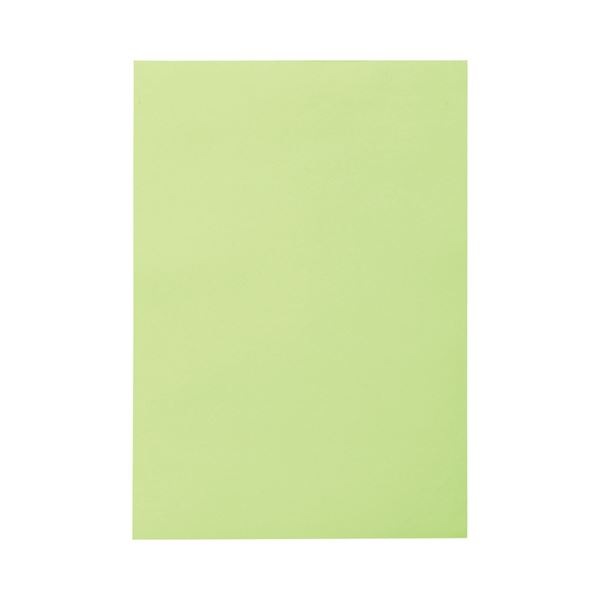 (まとめ) TANOSEE 色画用紙 八つ切 わかくさ 1パック（10枚） (×50セット)
