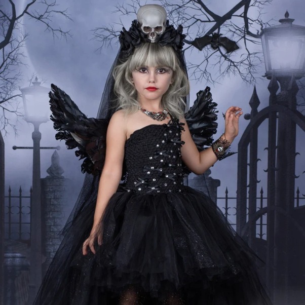 大人と子供のためのハロウィーンの羽の羽パーティー悪魔天使の羽の羽小道具子供の天使の羽