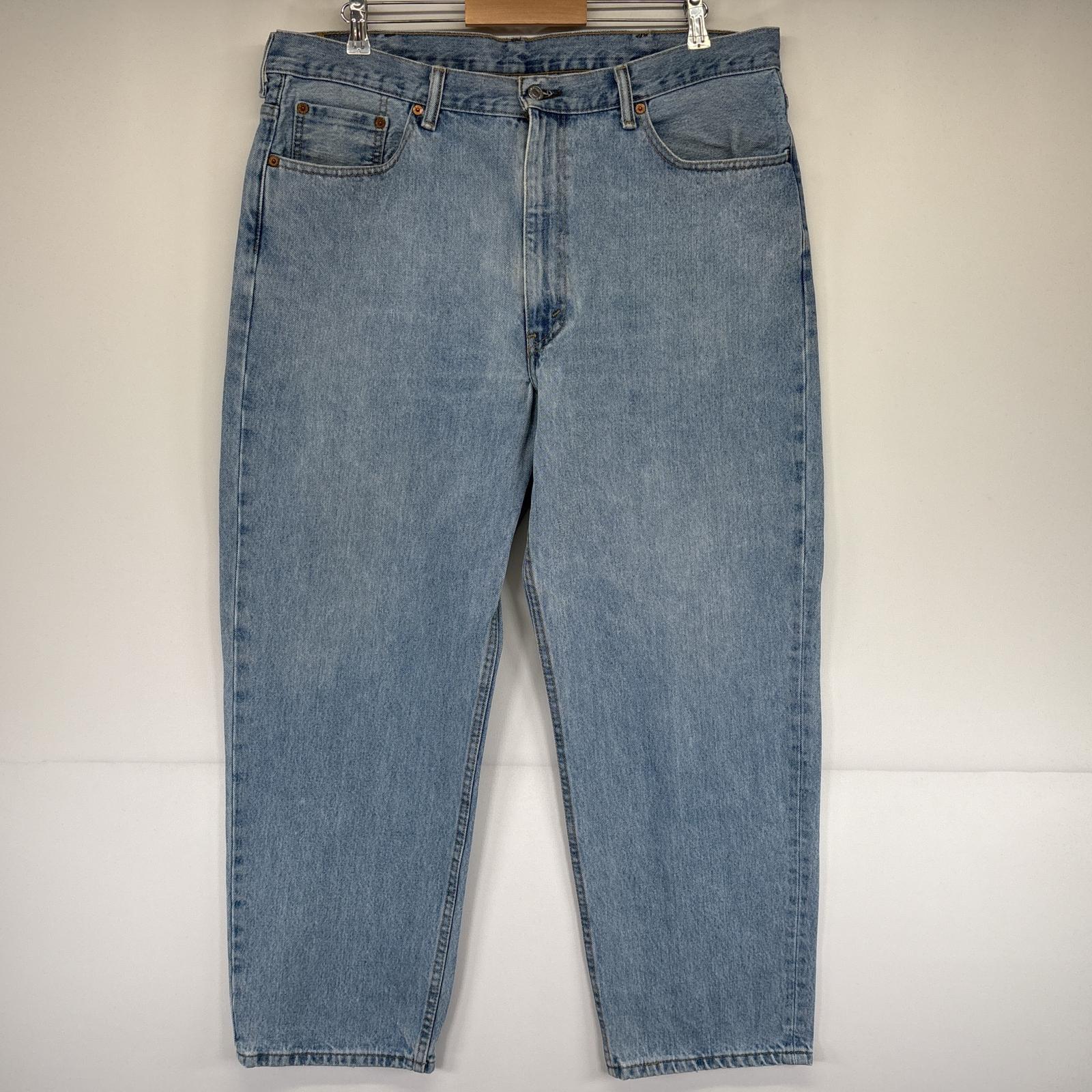 古着 デニムパンツ 550 テーパード 5ポケット ジーンズ ジーパン 大きいサイズ w40 L30 ブルー メンズ