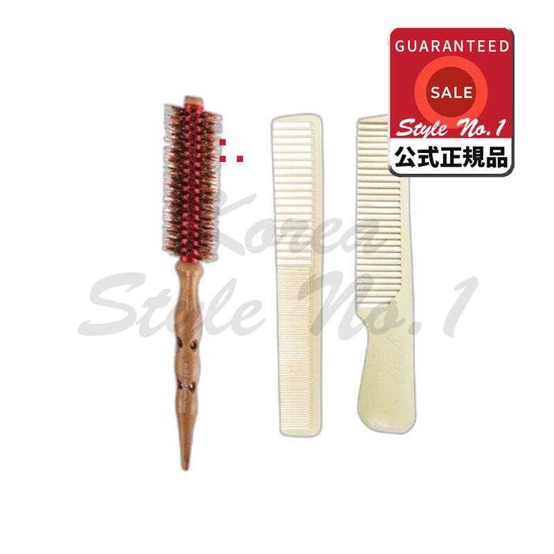 チャミオカンポッキングサーマルプレートドライロールコートヘアカンクロールロールブラシ+カットコーム2号（34mm）