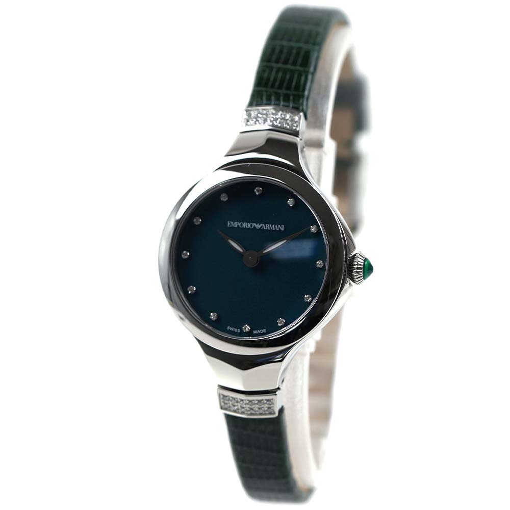 エンポリオアルマーニ スイスメイド 腕時計 レディース サファイアガラス リザードレザー EMPORIO ARMANI SWISS MADE FLUIDDECO VARANUS SALVATOR GR