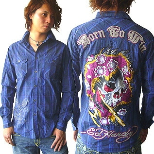 Mens ボーン トゥ ウィン ビューティフル ゴースト 長袖 シャツ