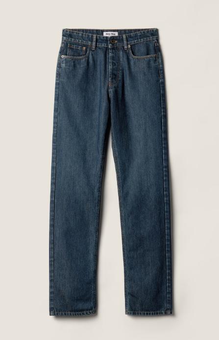 MIU MIU Women Straight Pants GWP575SOOO17OM F0008 BLEU