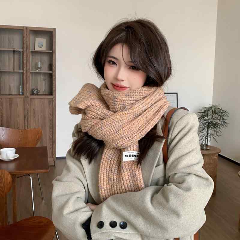 レディース ファッション 秋冬 ニット スカーフ マフラー 女性 韓国 ネックウォーマー かわいい