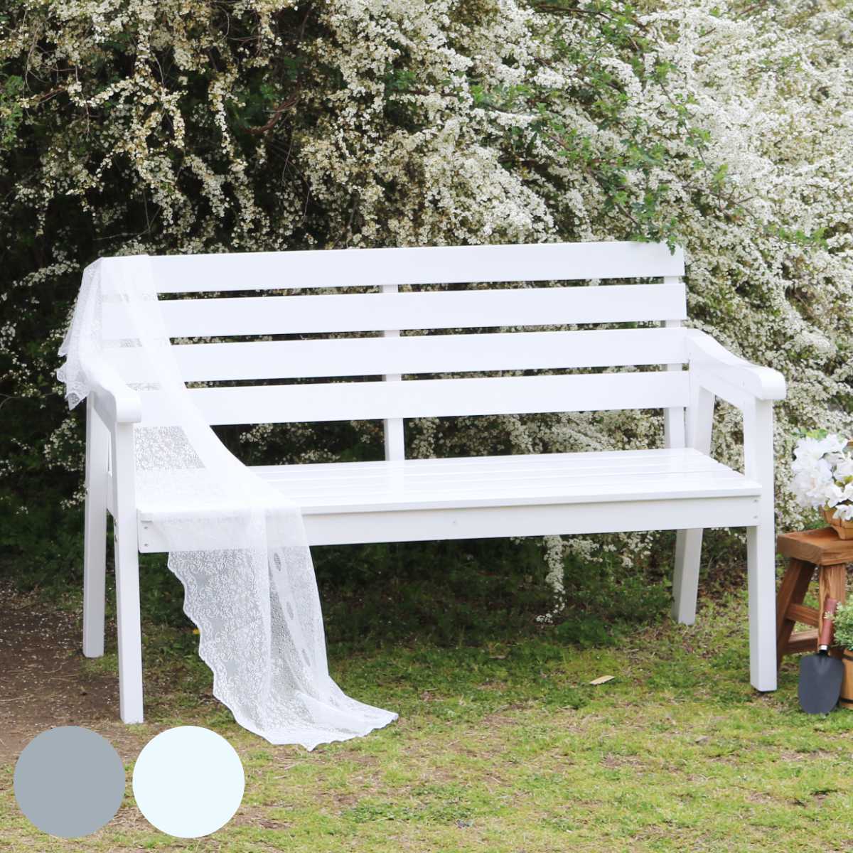 ベンチ 天然木製ベンチ 幅130cm Elan エラン 木製 屋外 ウッドチェア ウッドベンチ 庭 バルコニー 2人掛け 天然木 庭先 ガーデンファーニチャー 椅子 長椅子 ガーデン おしゃれ