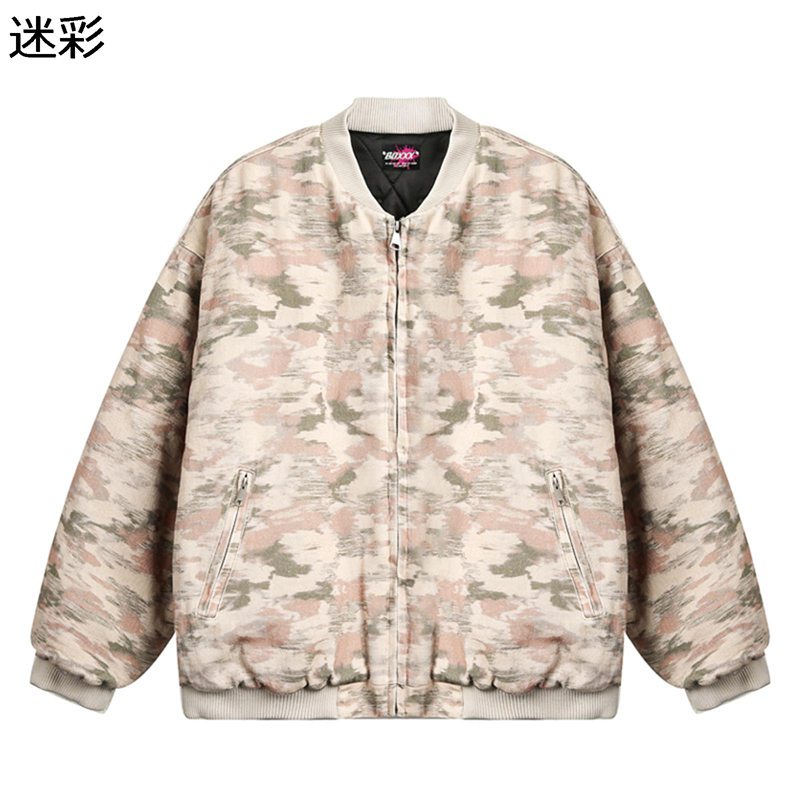 中綿ジャケット ブルゾン ジャンパー メンズ ショート 秋冬用 アメカジ レトロ 迷彩 厚手 カジュアル 防寒 保温性 い 作業 スポーツ アウトドア 男女兼用