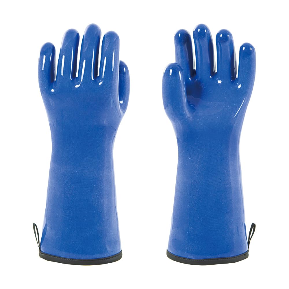 MTI耐熱ﾘｷｯﾄﾞｼﾘｺﾝｸﾞﾛｰﾌﾞ ﾌﾞﾙｰ L(MSGB-L-CK) 耐熱温度約250℃ 熱に強く水を通さない