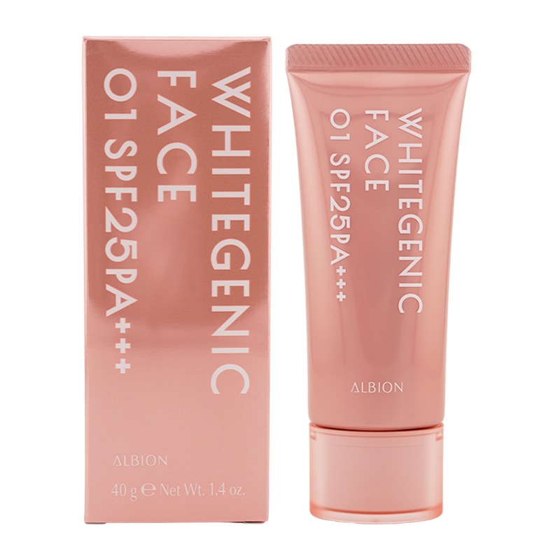 ホワイトジェニック フェイス 美容液・メイクアップベース・ファンデーション 01 ピーチベージュ 40g SPF25 PA+++ [ギフトラッピング対応]