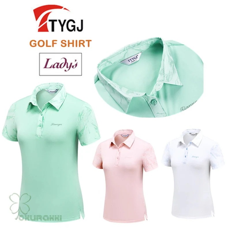 ゴルフ 半袖ポロシャツ ゴルフウェア 通気速幹 ストレッチ シャツ レディース ポロシャツ 春夏新作モデル2506gfshirt13