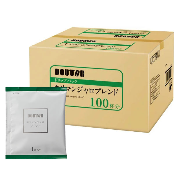 [送料無料] ドトール ドリップパック キリマンジャロブレンド 7g100袋8箱【45営業日以内に出荷】 ブラックコーヒー 珈琲 ハンドドリップ ドリップパック