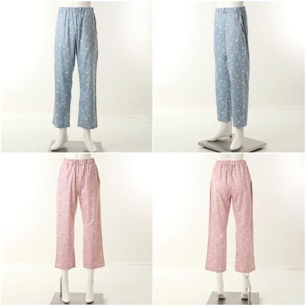 DP02 純綿80番手 犬柄パジャマパンツ単品 肌触りが良く楽な着心地 四季 (S41351508)