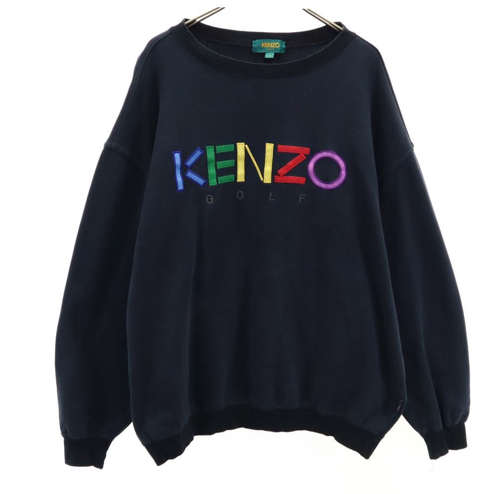 ケンゾーゴルフ 90s 日本製 オールド ゴルフ 長袖 スウェット トレーナー 4 ブラック KENZO GOLF メンズ 7,690円