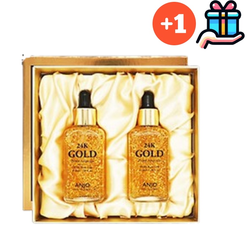 【限定販売1+1】24Kゴールドプライム アンプル 50ml+50ml 企画セット スキンケア 乾燥肌 高栄養 保湿 弾力 エッセンス 韓国コスメ 韓国人気