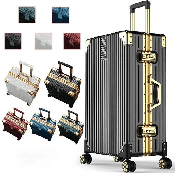 可愛い カップホルダー付きスーツケース 小さい清新 新品アルミサッシ製スーツケース 大容量スーツケース キャリーケース超軽量静音ユニバーサルホイール 女性の 韓国 7,696円