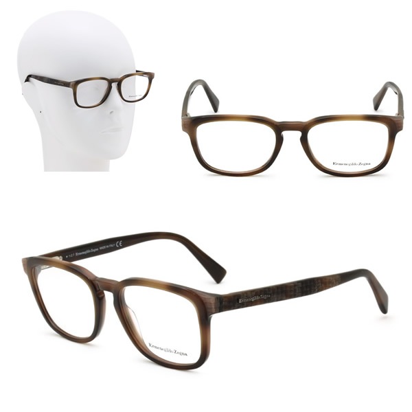 フレームのみ EZ5109/V 055 52 ハバナ Ermenegildo Zegna メガネ 眼鏡 グローバルフィット