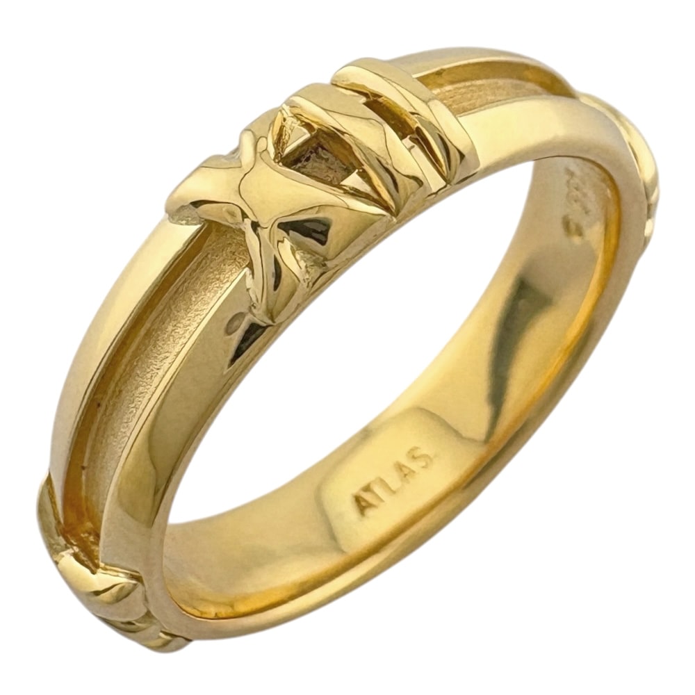 ティファニー アトラスニューメリック リング 指輪 11号 18金 K18イエローゴールド TIFFANY&Co. 中古 美品