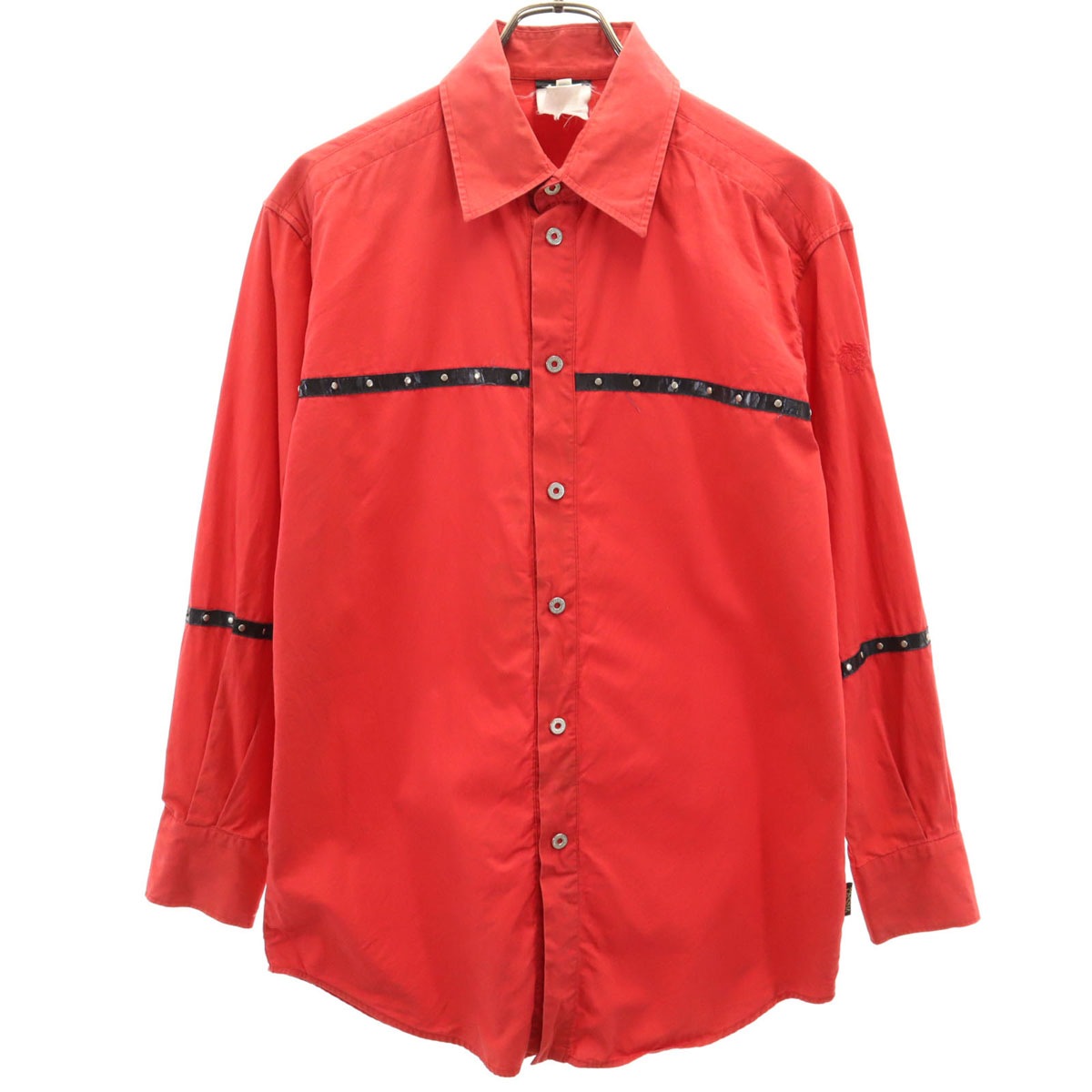 VERSACE JEANS COUTURE ヴェルサーチ ジーンズ クチュール 長袖 シャツ M レッド メンズ 古着 7,481円