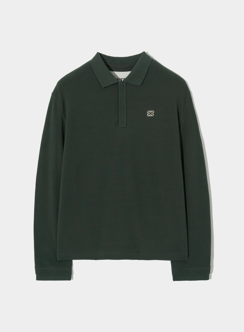 ★人気★【SATUR】★All Day Basic Pique Polo Long Sleev.e★ ☆人気☆【SATUR】☆All Day Basic Pique Polo Long Sleev.e☆