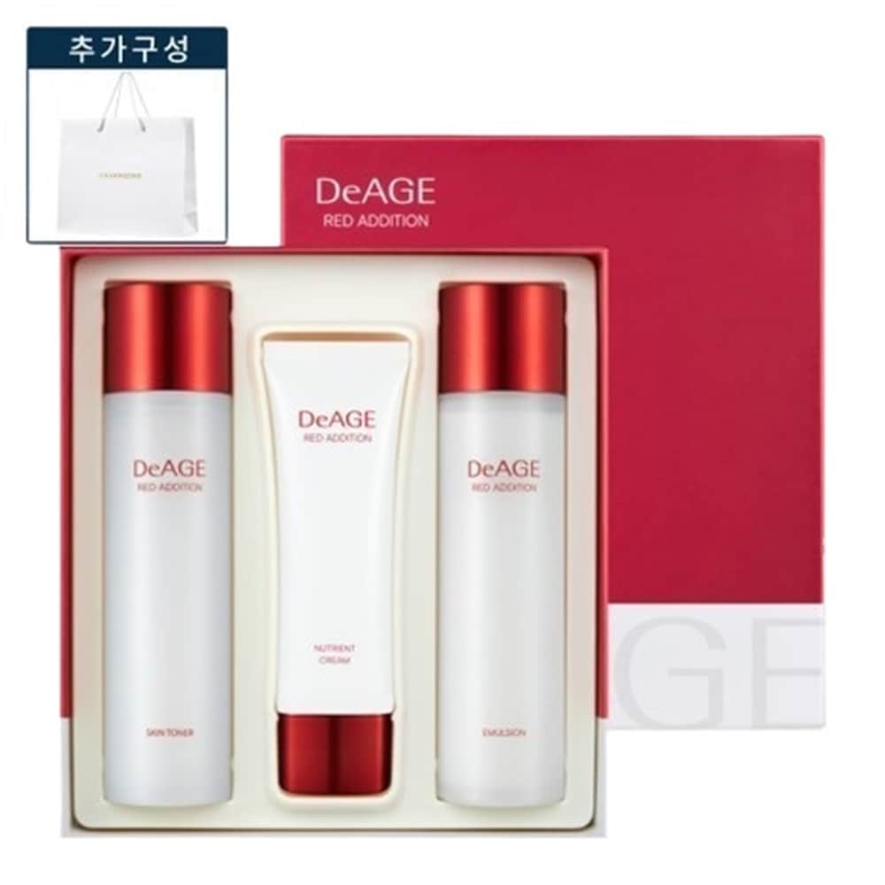 ディエイジ レッド アディション クラシック スキンケア セット(スキン1/エマルジョン1/クリーム1)/ショッピングバッグ 7,172円
