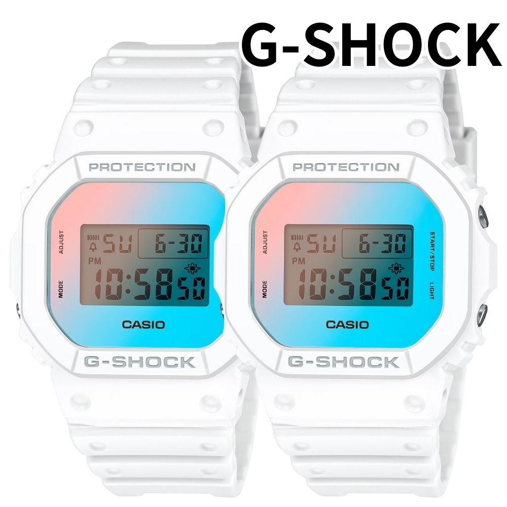 正規品 カシオ G-SHOCK ペアウォッチ デジタル 腕時計 カップル ペアセット メンズ レディース Gショック 防水 ホワイト ブルー 誕生日 記念日 プレゼント ギフト CASIO ランニング