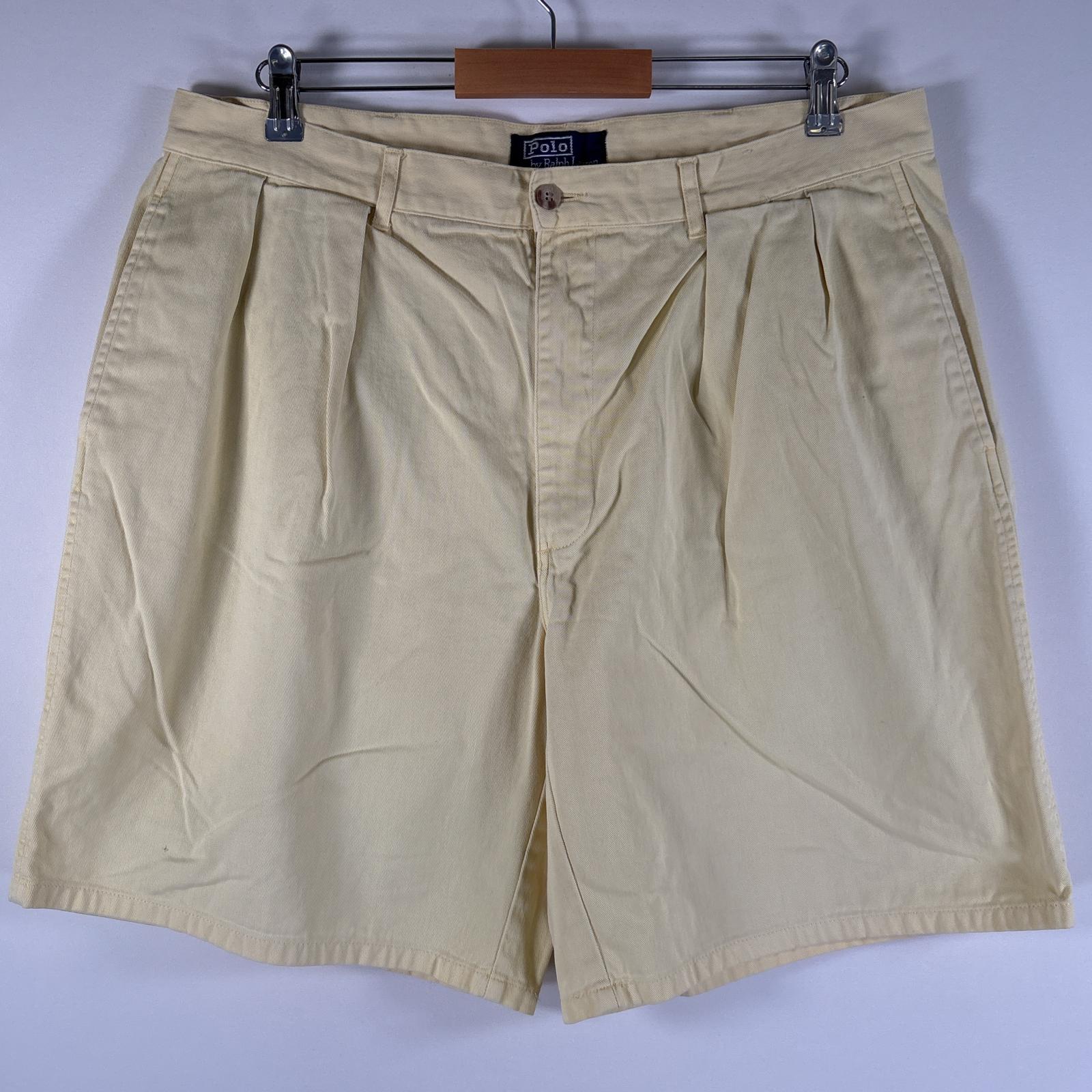 古着 90s/90年代 ポロバイラルフローレン Polo by Ralph Lauren ショートパンツ ポロチノ チノショーツ チノパン M イエロー系 メンズ