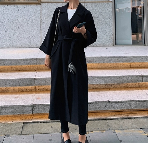 アウター コート トレンチコート ロング丈 袖あり 長袖 襟付き ウエストベルト かわいい 大人可愛い きれいめ シンプル 大人 上品 おしゃれ お洒落 大人女子 エレガント OL 無地 春 秋