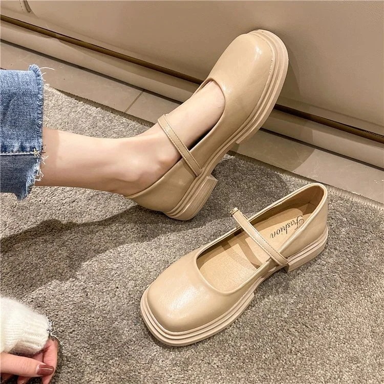 【即納】店舗お勧め!フラットサンダル 楽ちん！フラットパンプス ローファー 通勤 2025夏新しい正方形頭浅い口単一靴女性フラットメリージェーンカレッジスタイル革靴 韓国風ファッション