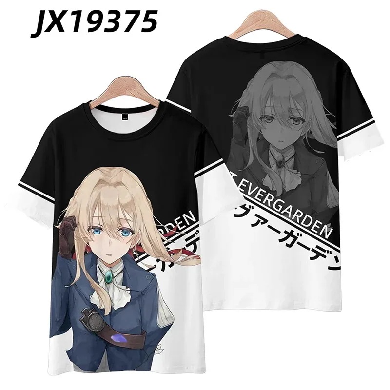 ヴァイオレットエヴァーガーデン 半袖tシャツ ヴァイオレットエヴァーガーデン 男女兼用 痛服 二次元服