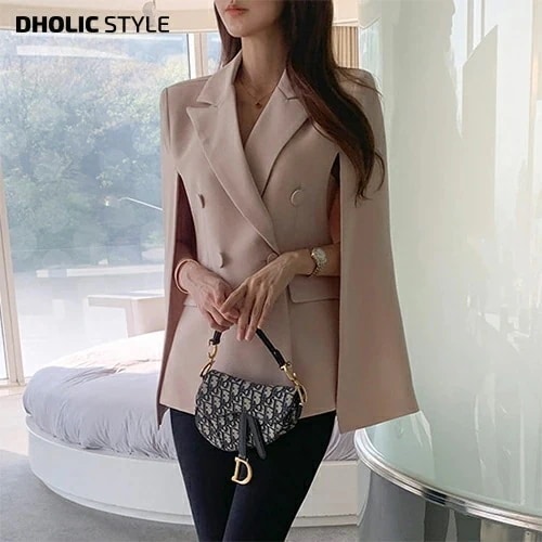 ダブルボタンケープジャケット・p235560