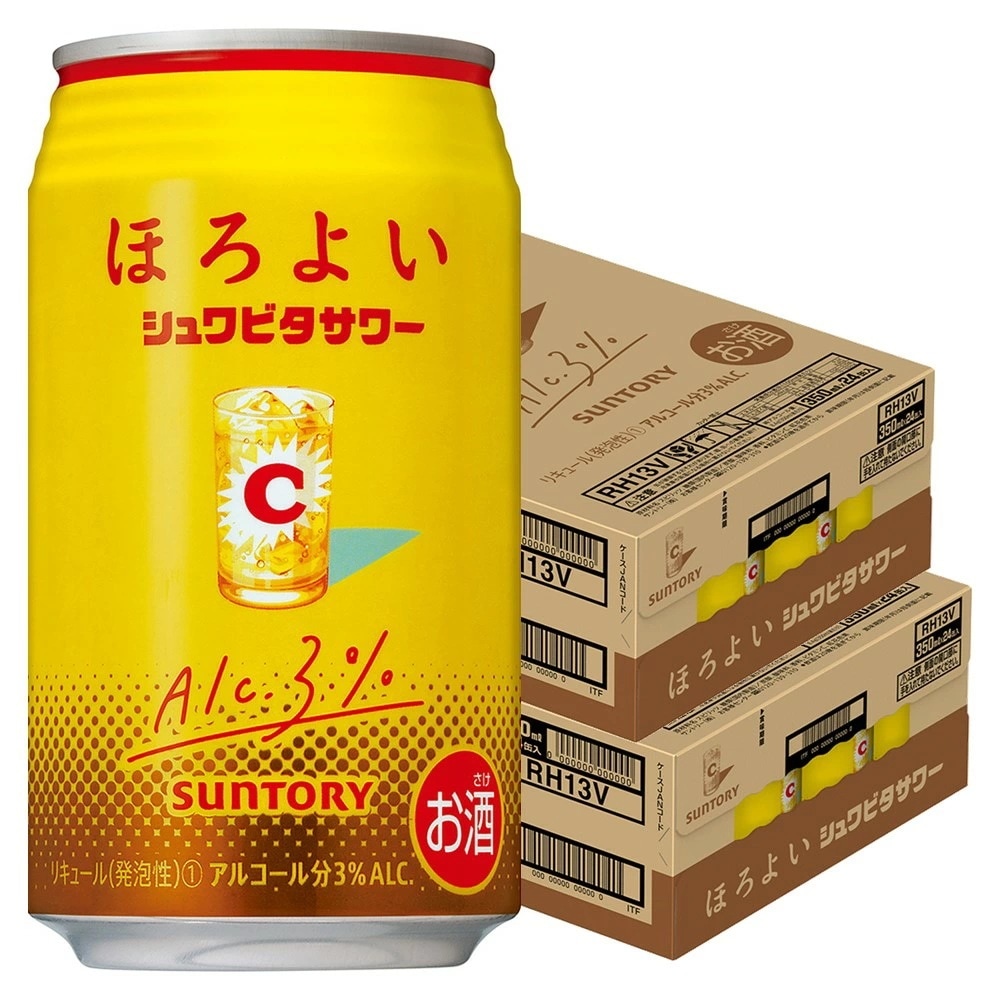 【送料無料】 サントリー ほろよい シュワビタサワー 350ml2ケース/48本【北海道東北四国九州地方は別途送料が掛かります】