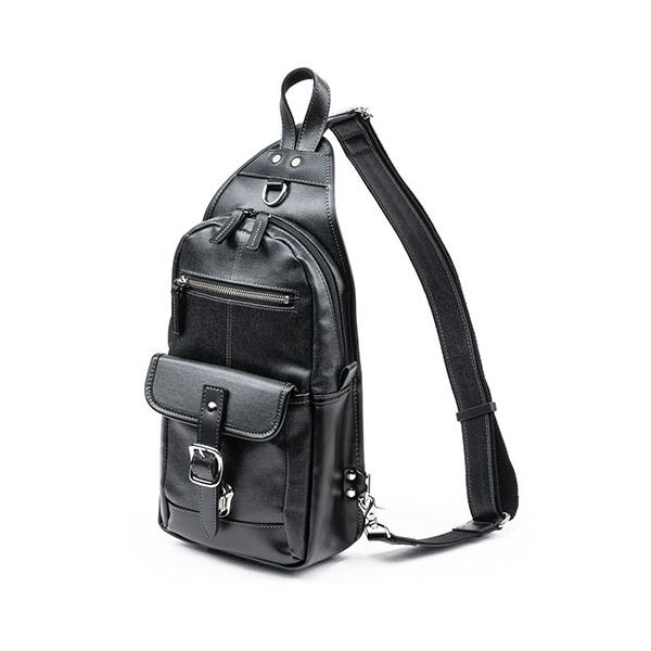 サンワダイレクト ボディバッグ(メンズワンショルダー日本製デニム生地縦型ブラック) 200-BAGBDY1BK 1個