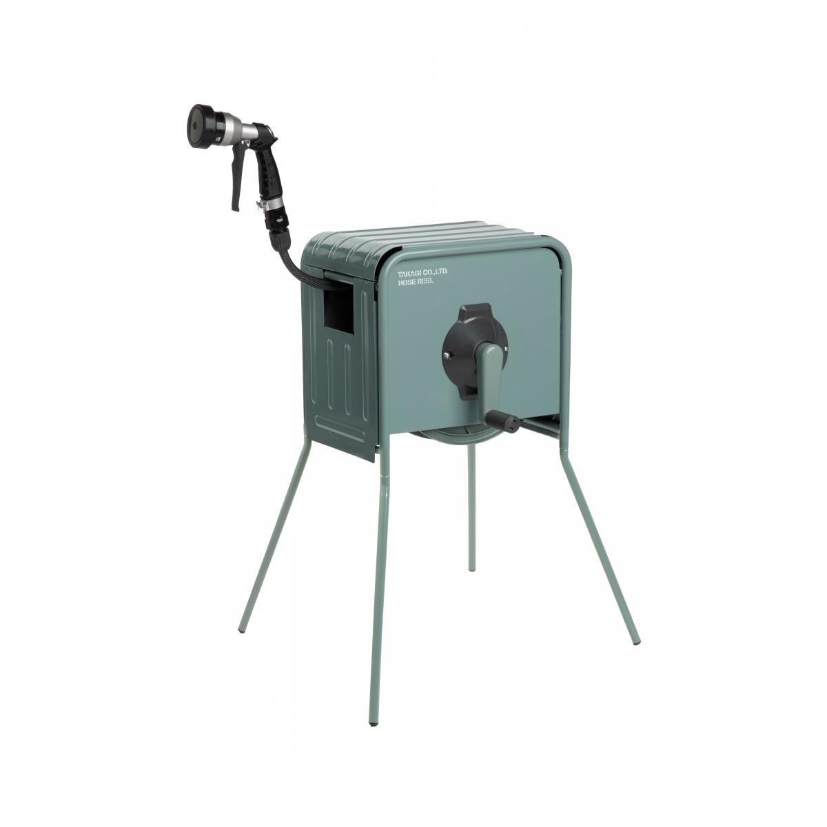 タカギ Takagi リフトメタルBOX 20m 内径12mm RFC320GY ホースリール ねじれ防止 カバー付き 園芸用品 ガーデニング用品