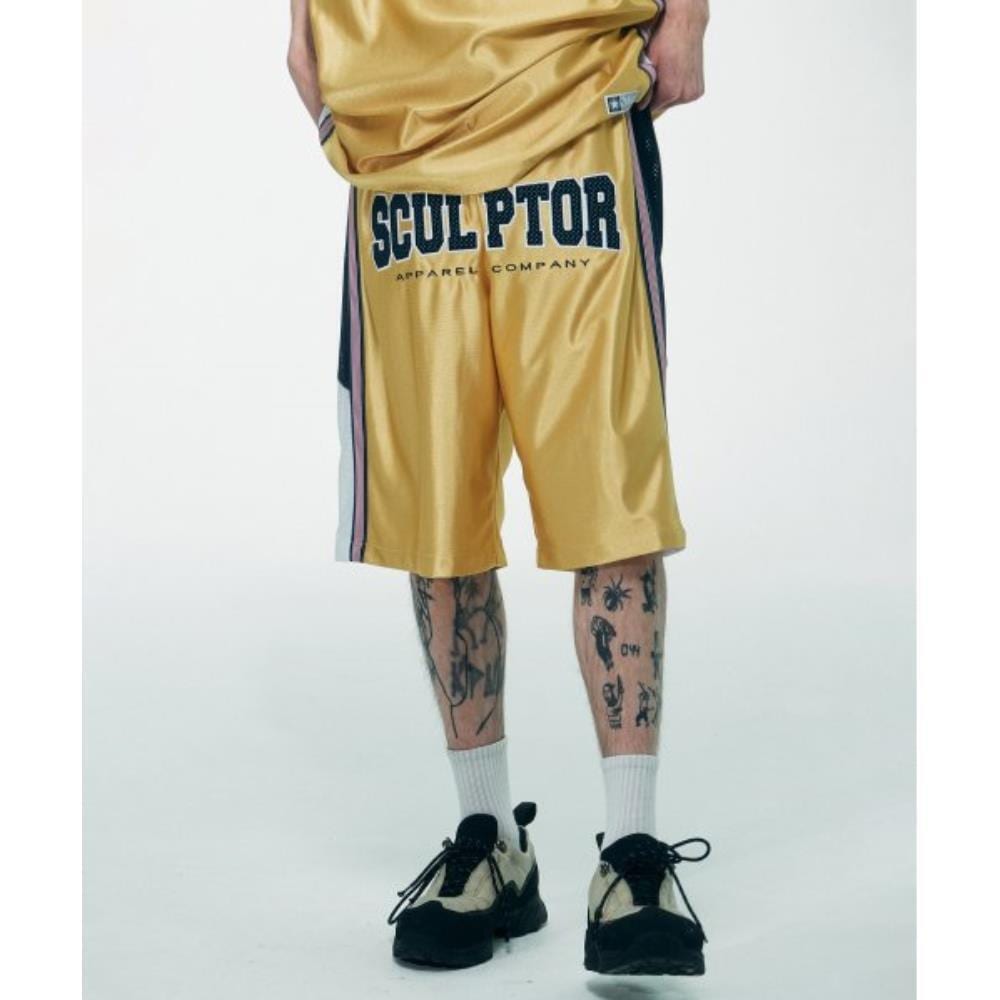 スカルプター Classic Logo Basketball Shorts Gold SC23S436BR