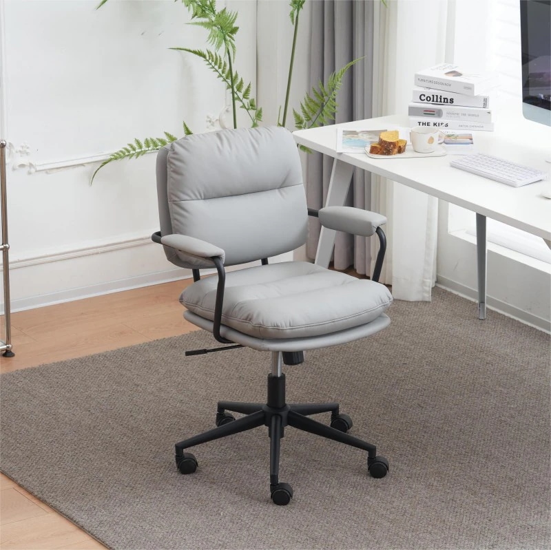 デスクチェア 在宅ワーク オフィスチェア おしゃれ 3Dソフトパッド 極上の座り心地　360回転 椅子 肘付 チェア 学習 かわいい シンプル 疲れにくい 北欧 回転 テレワーク 静音キャスタ